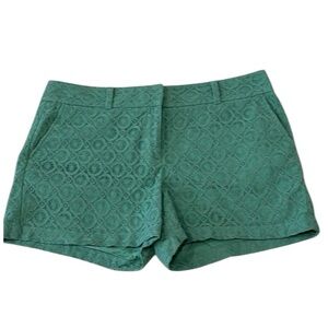 LOFT Sage Green Lace Shorts Size 12